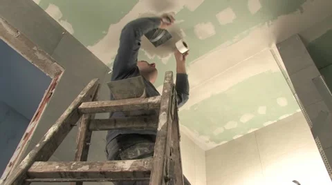 Gypsum finish Stock Footage 11831891