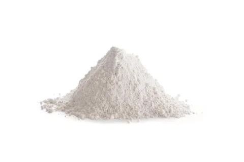 Gypsum plaster, also called Plaster of Paris or calcined gypsum Stock Photos