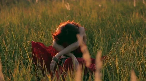 Gypsy dance during the sunset. The long shot Stock Footage 52930574