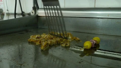 Gyro cooking 4K Stock Footage 74577265