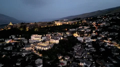 Gyrocaster night view Stock Footage 285390317