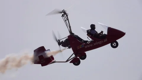 Gyroplane (slow motion) Stock Footage 102032919