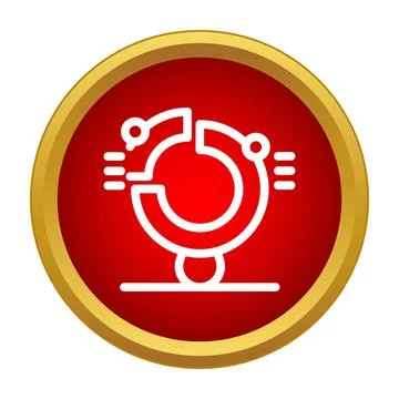Gyroscope device icon representing physics and rotation movement Stock Illustration