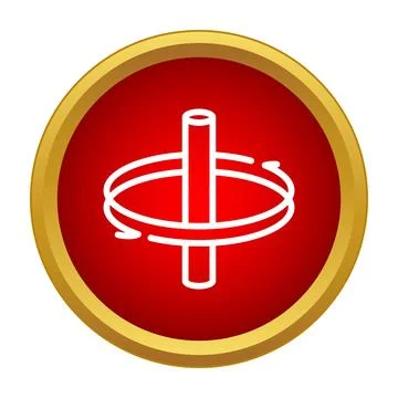 Gyroscope device icon representing physics and rotation Stock Illustration