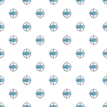 Gyroscope device physics principle seamless pattern Stock Illustration