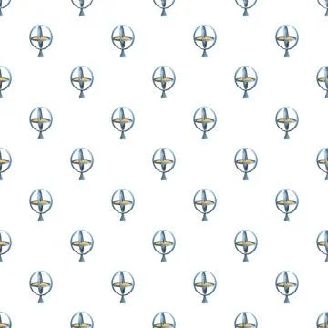 Gyroscope devices creating a seamless science technology pattern Illustrazione stock