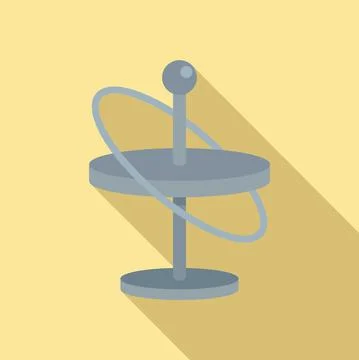 Gyroscope icon flat vector. Phone momentum Ilustración de archivo