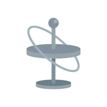 Gyroscope icon flat vector. Phone momentum Ilustración de archivo