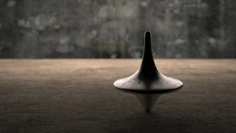 Gyroscope, inception gyro spinning top, 3D rendering. animation. Stock Footage