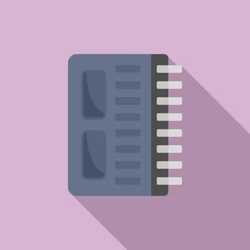 Gyroscope processor icon flat . Accelerometer phone sensor Stock Illustration