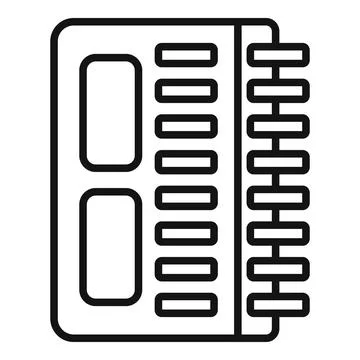 Gyroscope processor icon outline vector. Accelerometer phone sensor Stock Illustration