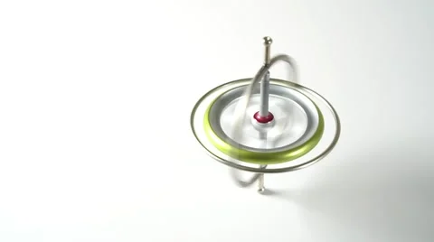 Gyroscope spinning on white background Stock Footage 67867648