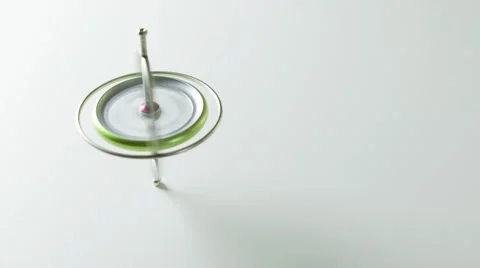 Gyroscope spinning on white background Видео 67868308