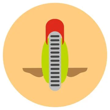 Gyroscope. Vector icons in a flat style on a color road background Stock Illustration