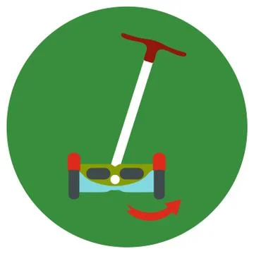 Gyroscope. Vector icons in a flat style on a color road background Stock Illustration