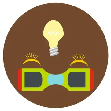 Gyroscope. Vector icons in a flat style on a color road background Stock Illustration