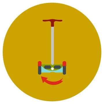 Gyroscope. Vector icons in a flat style on a color road background Stock Illustration