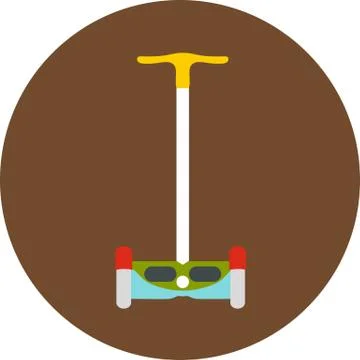 Gyroscope. Vector icons in a flat style on a color road background Stock Illustration