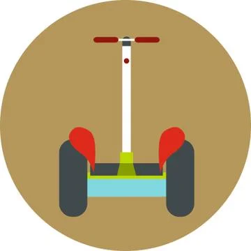 Gyroscope. Vector icons in a flat style on a color road background Stock Illustration