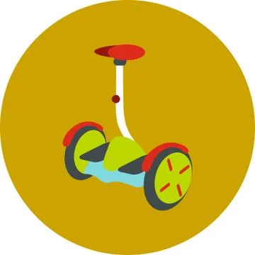 Gyroscope. Vector icons in a flat style on a color road background Stock Illustration