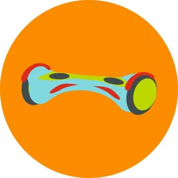 Gyroscope. Vector icons in a flat style on a color road background Stock Illustration
