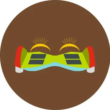 Gyroscope. Vector icons in a flat style on a color road background Stock Illustration