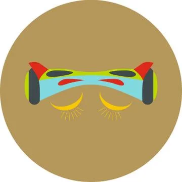 Gyroscope. Vector icons in a flat style on a color road background Stock Illustration