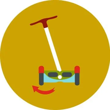 Gyroscope. Vector icons in a flat style on a color road background Stock Illustration