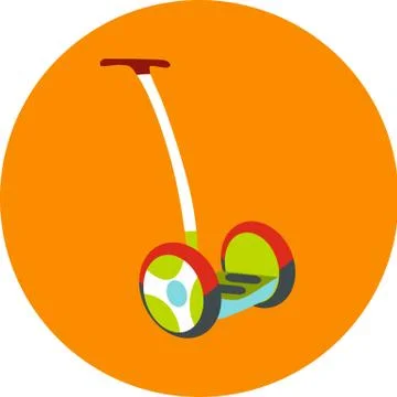 Gyroscope. Vector icons in a flat style on a color road background Stock Illustration