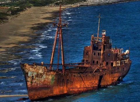 Gythion wreck Illustrazione stock
