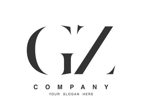GZ logo design. Initial letter g and z serif font style. Creative classic c.. Stock Illustration