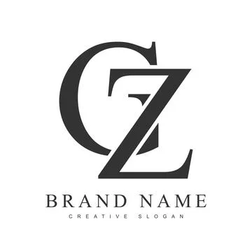 GZ trendy logotype template. Initial letter g and z classic font style. Cre.. Stock Illustration
