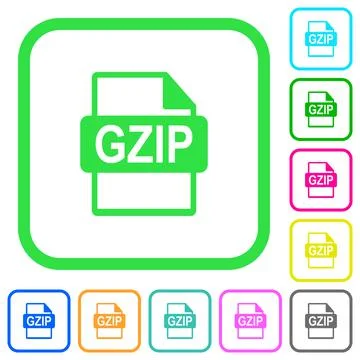GZIP file format vivid colored flat icons icons Stock-Illustration