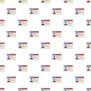 H 1b visa approved document immigration pattern on white Stock Illustration