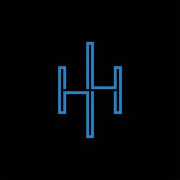H AND HH Abstract initial monogram letter alphabet logo design Stock-Illustration