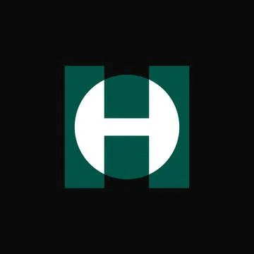 H bold letter mark logo vector illustration. Illustrazione stock