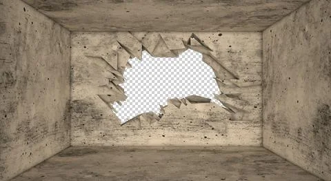 H-breaking.wall-six Stock Illustration