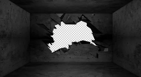 H-breaking.wall-TEN Stock Illustration