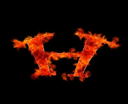 H burning. Stock Illustration