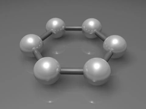 H-Graphene aromatic cluster, schematic model 库存插图