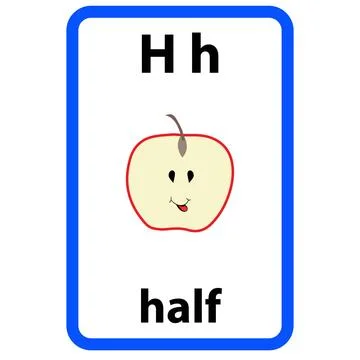 H from half Stock Illustration