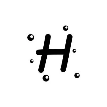 H hand drawn alphabet  vector design template illustration Stock Illustration