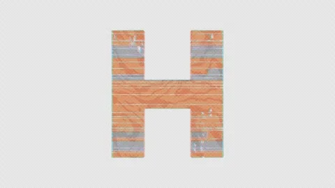 H to I Letter Switch in Glitchy Cartoon Style Stock Footage 254029065