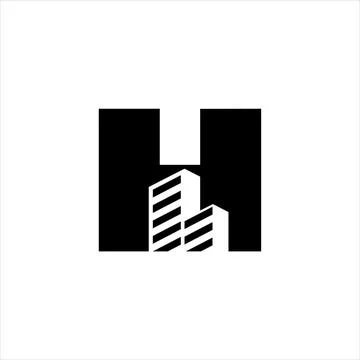 H initial building logo design vector symbol graphic Ilustración de archivo