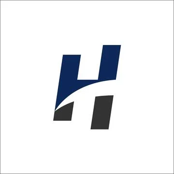 H initial logo vector design letter H abstract Stock Illustration