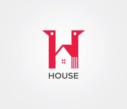 H latter house logo Ilustración de archivo