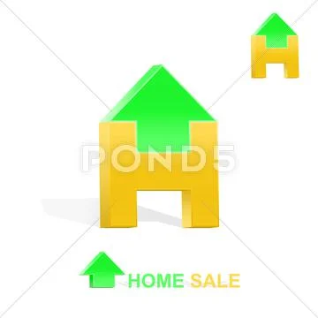 H letter with arrow Stock Illustration