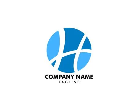 H letter circle vector logo Stock Illustration