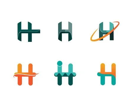 H Letter Logo Template Design Vector illustration イラスト素材