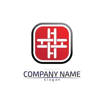 H Letter Logo Template Design Vector illustration 스톡 일러스트